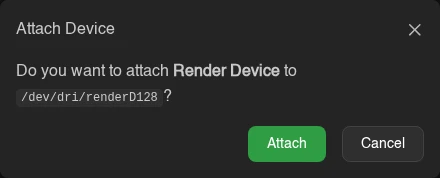Device attachment confirmation